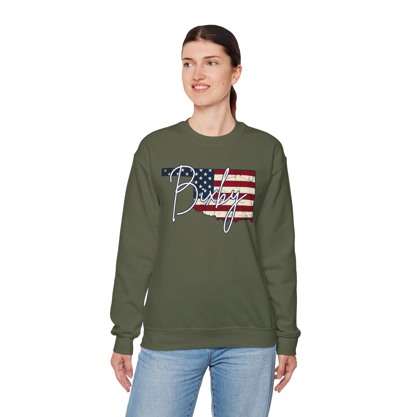 Oklahoma Flag 'Bixby' Gildan Sweatshirt – Retro American State Pride