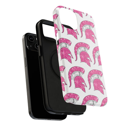 Bixby Spartan Pink Bling Logo Impact Resistant iPhone Case