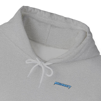 RV Megawatt Hoodie — Retro Camper Graphic Pullover with Sponsor Sleeve Logos