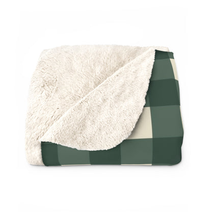 Home Grown Buffalo Check Sherpa Blanket