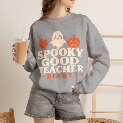 Bixby Spartans Spooky Good Teacher - Halloween Teacher (Bixby) Sweatshirt