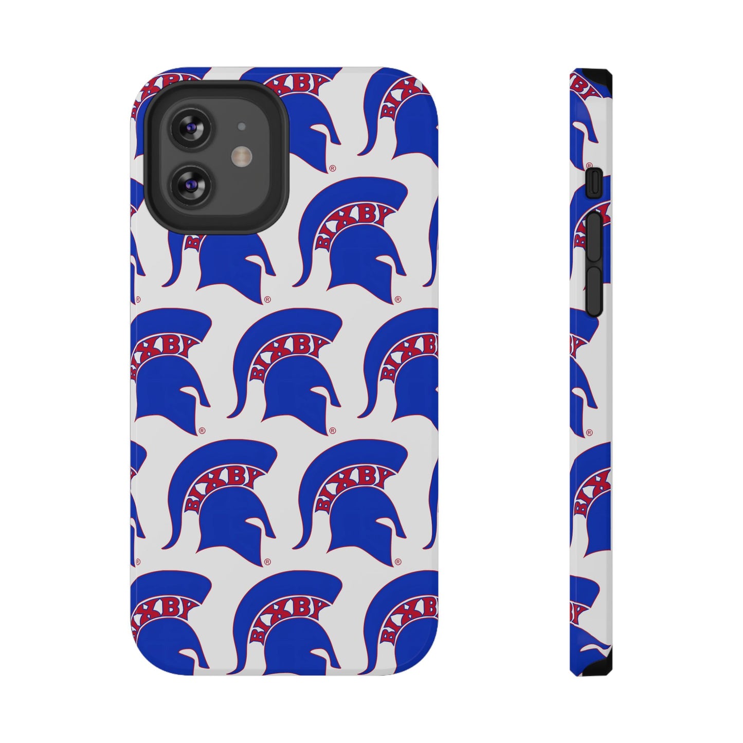 Bixby Spartan Blue Logo Impact Resistant iPhone Case