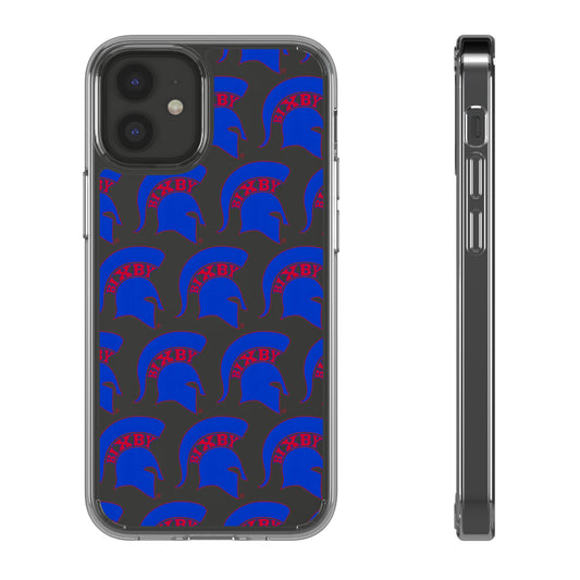 Spartan Blue Logo Clear Apple Phone Case