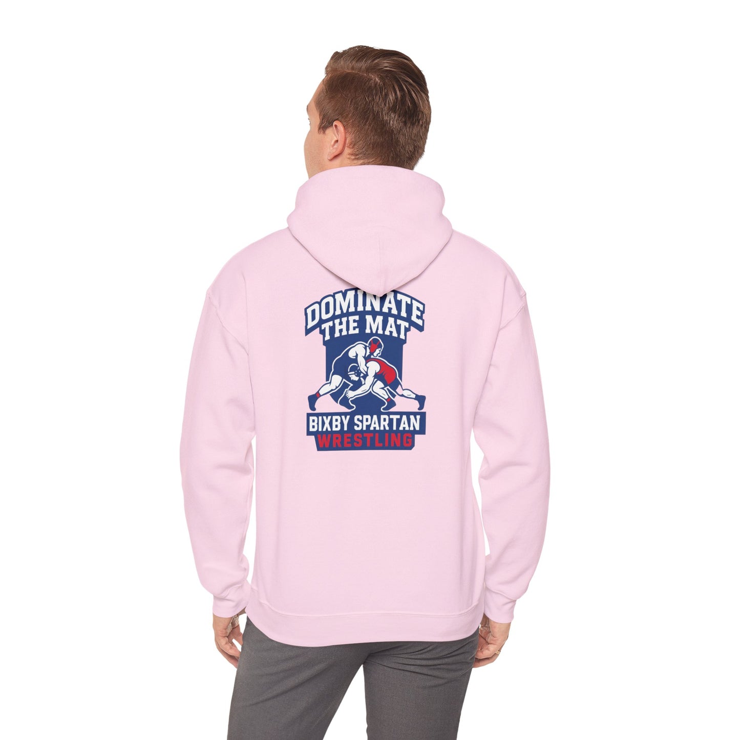 Dominate The Mat Spartan Wrestling Gildan Hoodie