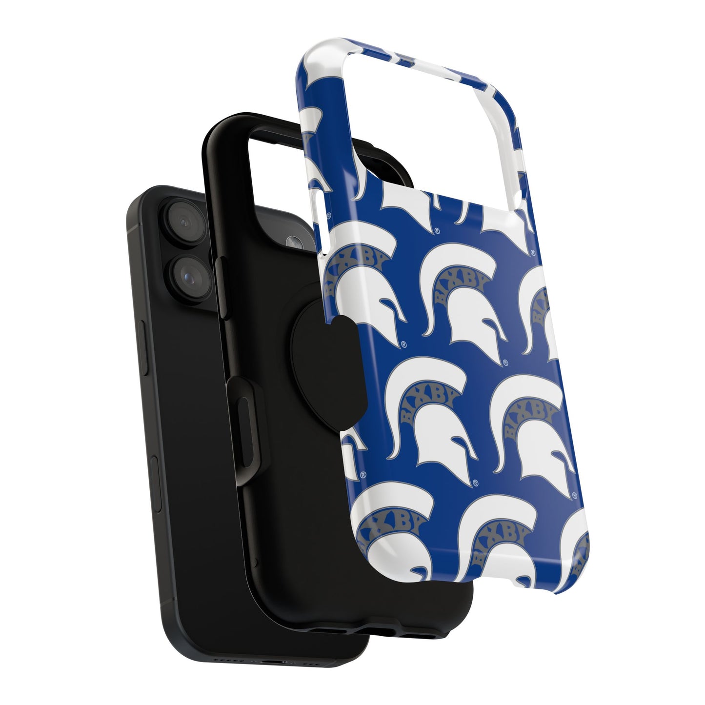 Bixby Spartan White Logo Impact Resistant iPhone Case