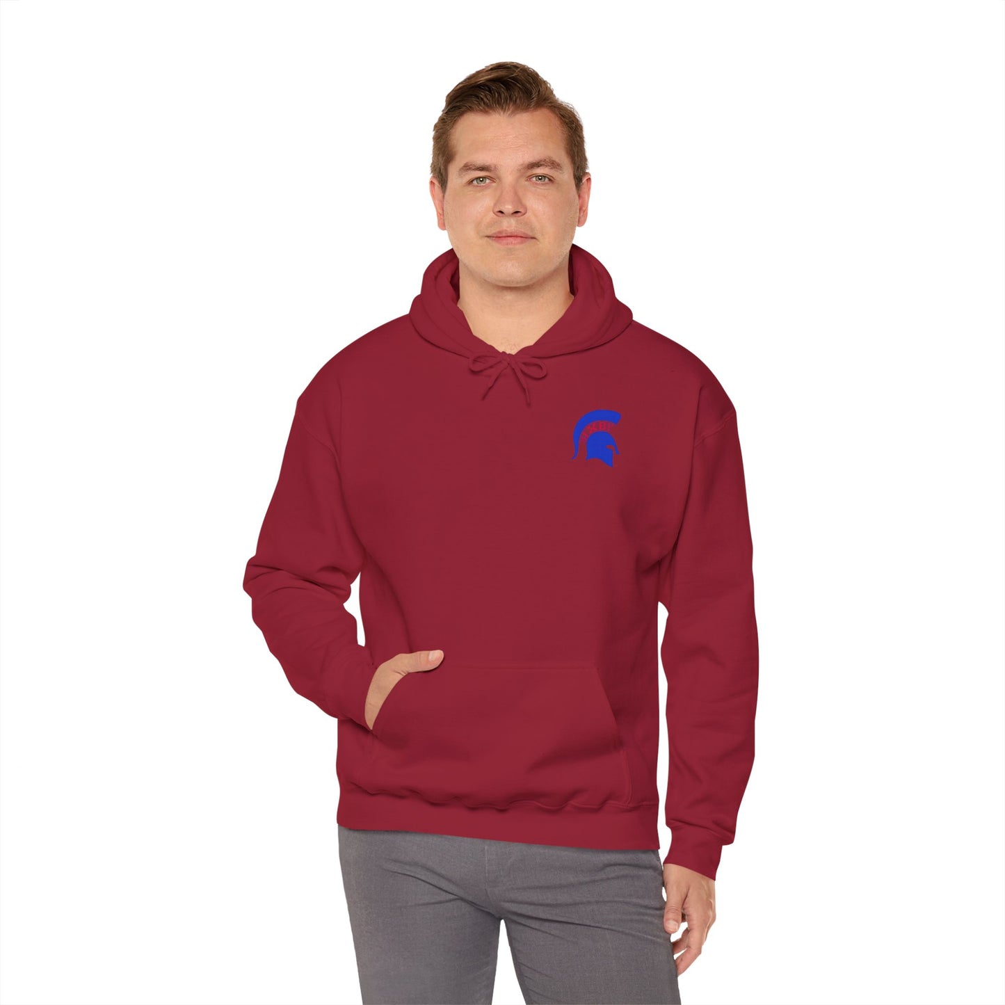 Spartan Blue Logo Gildan Hoodie