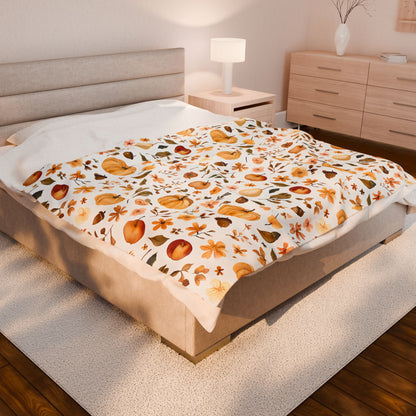 Autumn Vibes Velveteen Plush Blanket