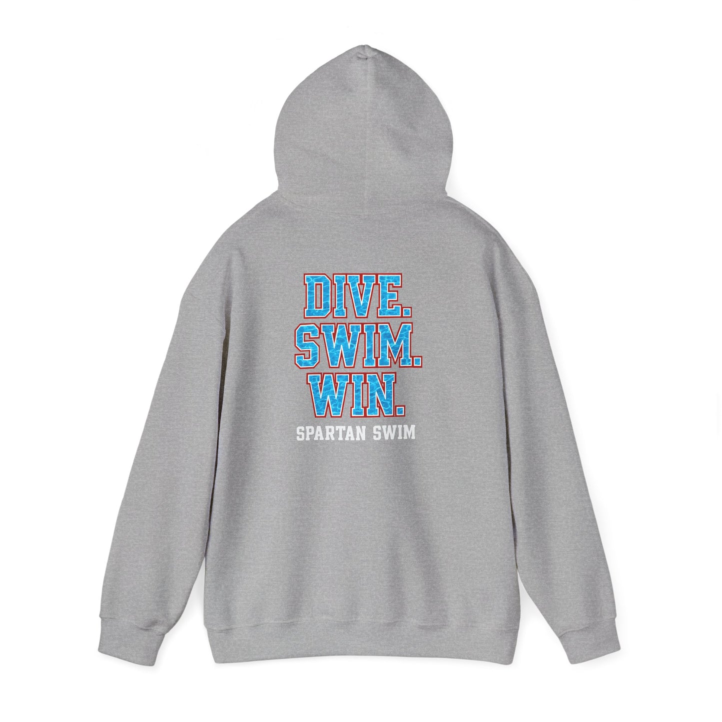 Dive. Swim. Win. Spartan Swim Gildan Hoodie
