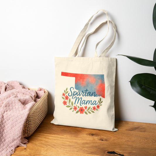 Bixby Spartan Mom Cotton Canvas Tote Bag