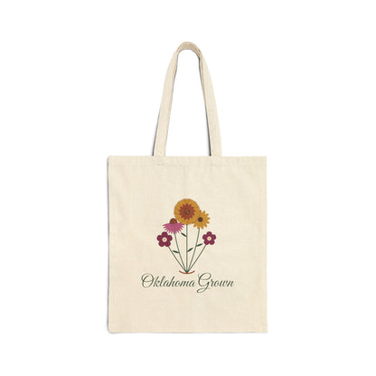 Oklahoma Grown Wildflower Canvas Tote Bag