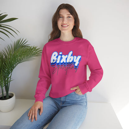 Bixby Spartan Script Logo Gildan Sweatshirt