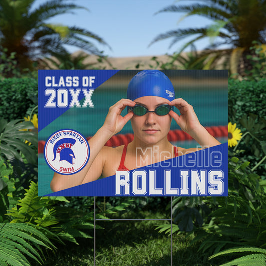 Bixby Spartan Swim Yard Sign