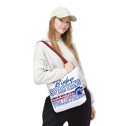 Bixby Spartans Volleyball Mom Polyester Tote Bag