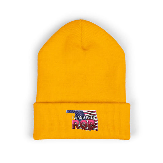 American Flag - I Stand With Rob Embroidered Beanie