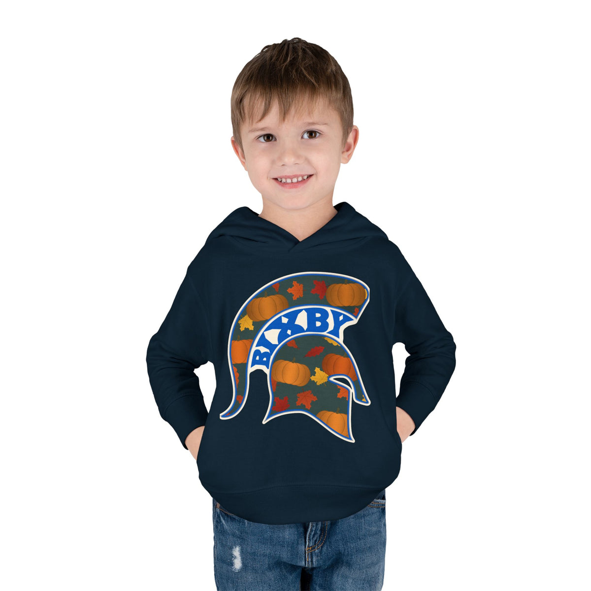 Bixby Spartans Pumpkin Patch Helmet Toddler Hoodie – Little Spartan Fall Hoodie