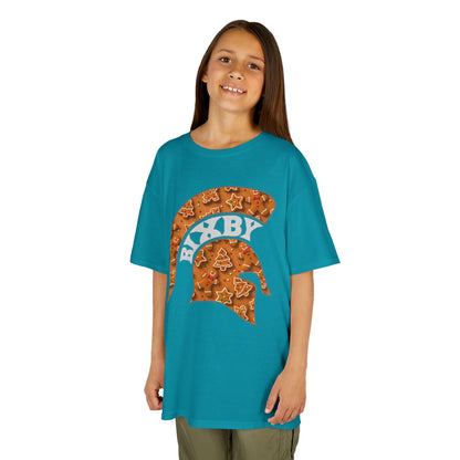 Bixby Spartan Gingerbread Helmet Youth Gildan Tee