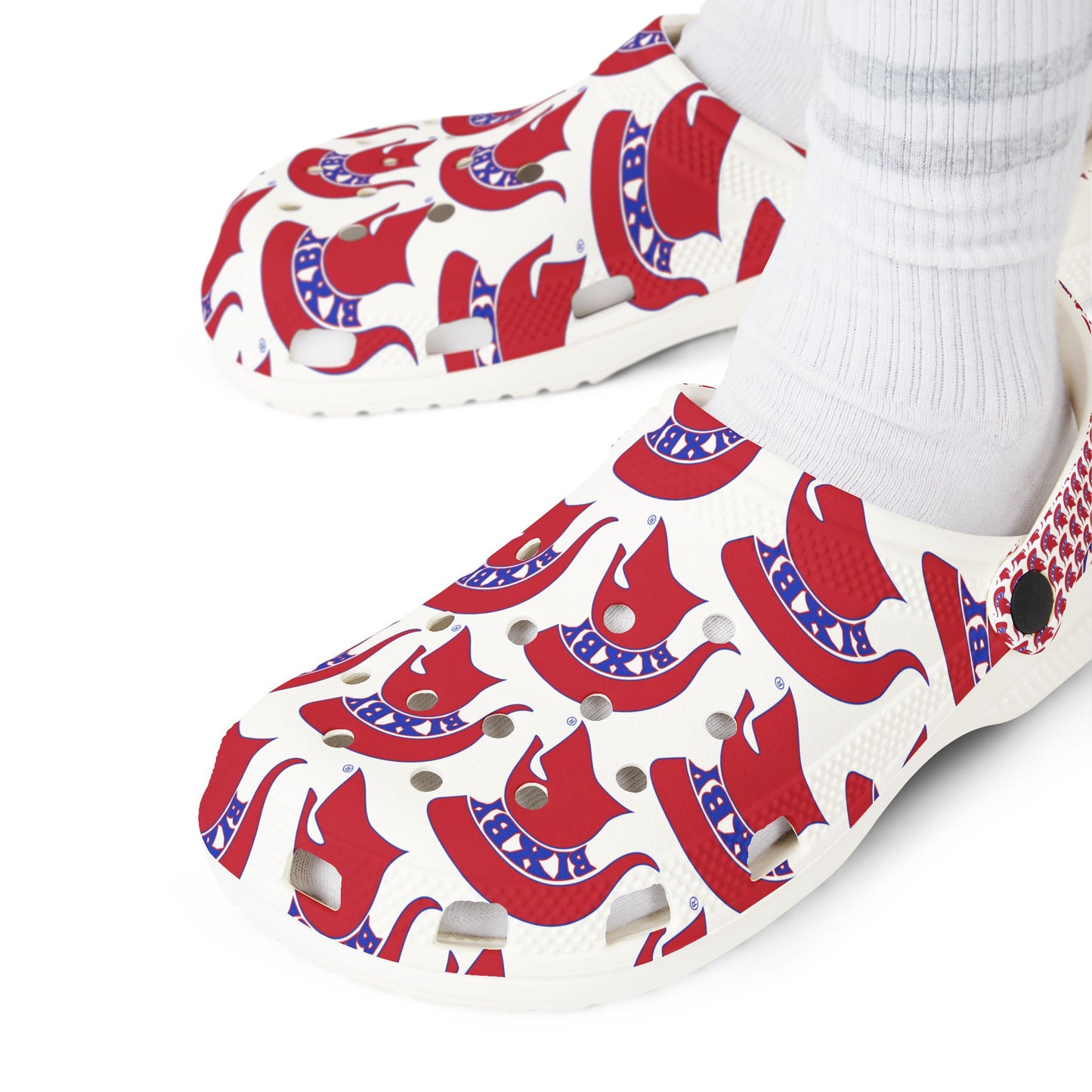 Spartan Red Logo Crocs