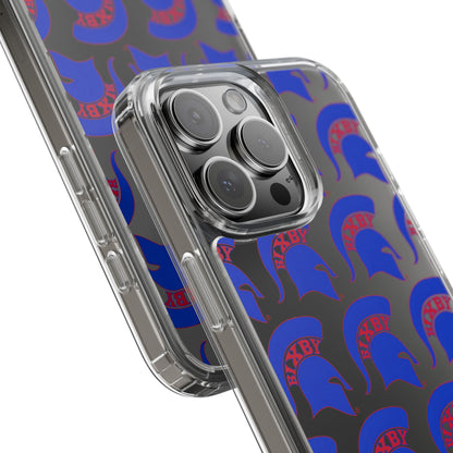 Spartan Blue Logo Clear Apple Phone Case