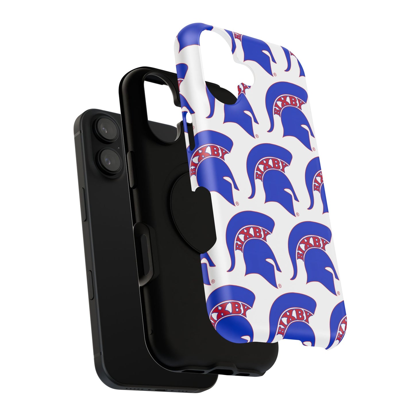 Bixby Spartan Blue Logo Impact Resistant iPhone Case