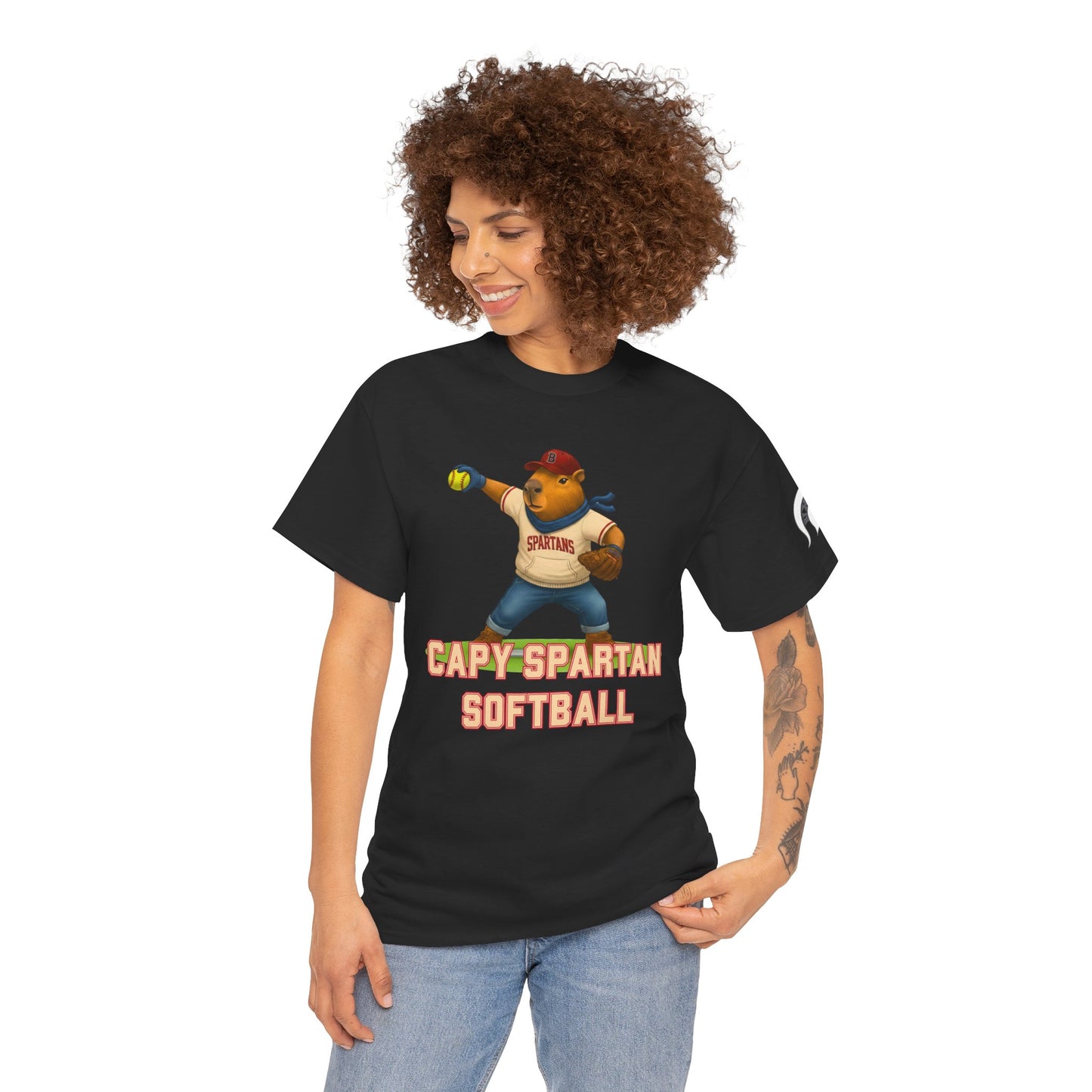 Capy Spartan Softball Gildan Tee