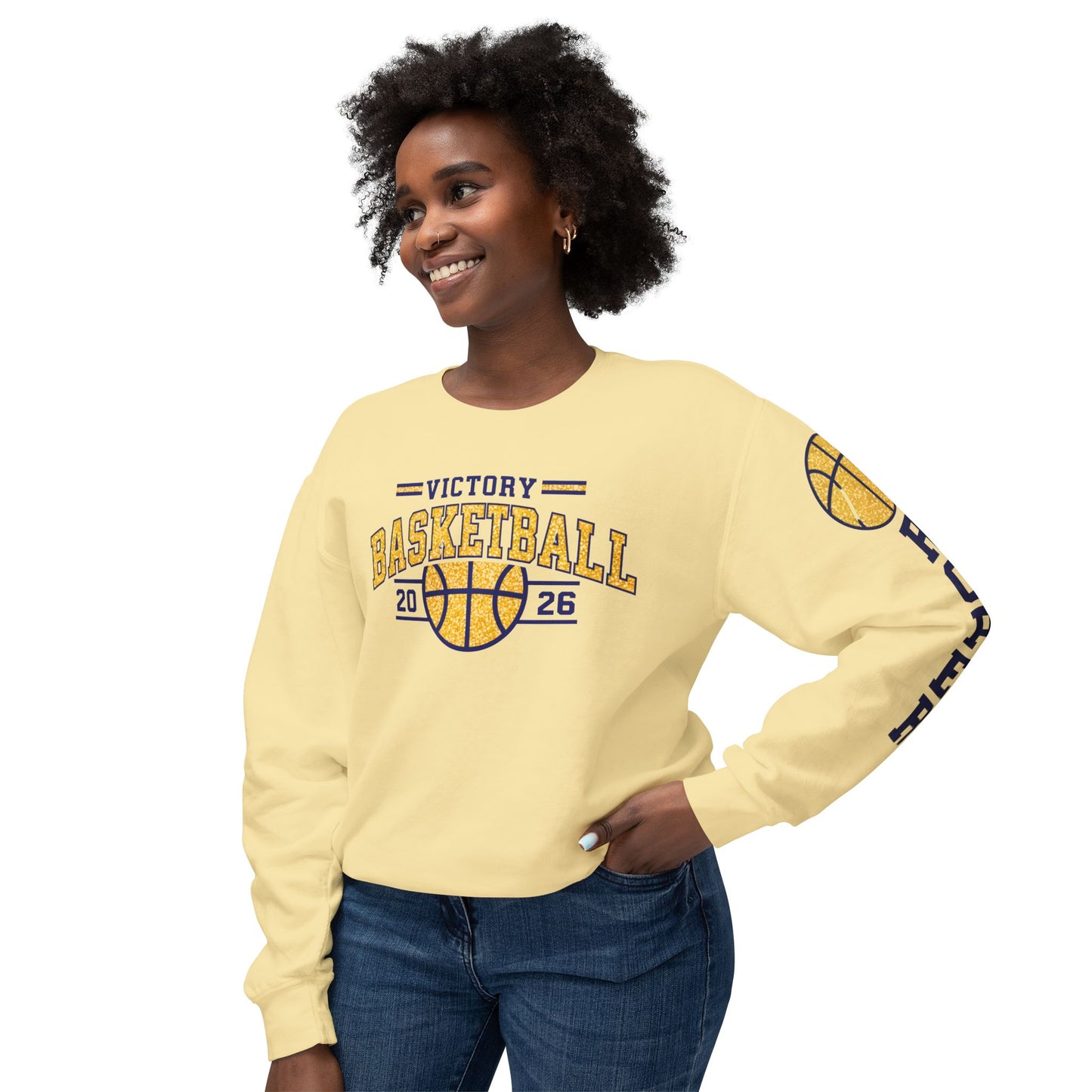 Victory Basketball Crewneck Comfort Colors Sweatshirt