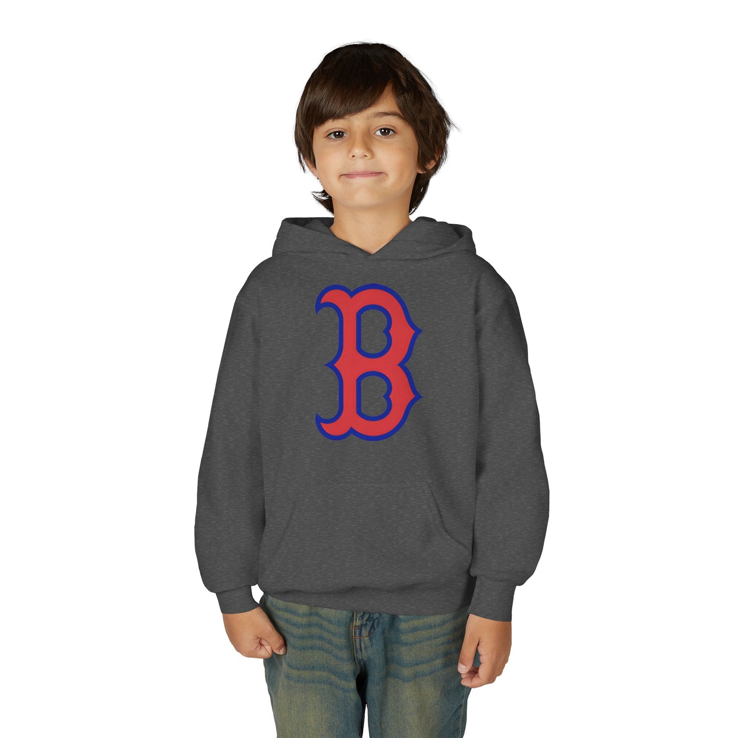 Youth Hoodie with Red & Blue 'B' Logo Youth Gildan Hoodie