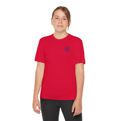 Spartan Red Logo Youth Sport-Tek Tee