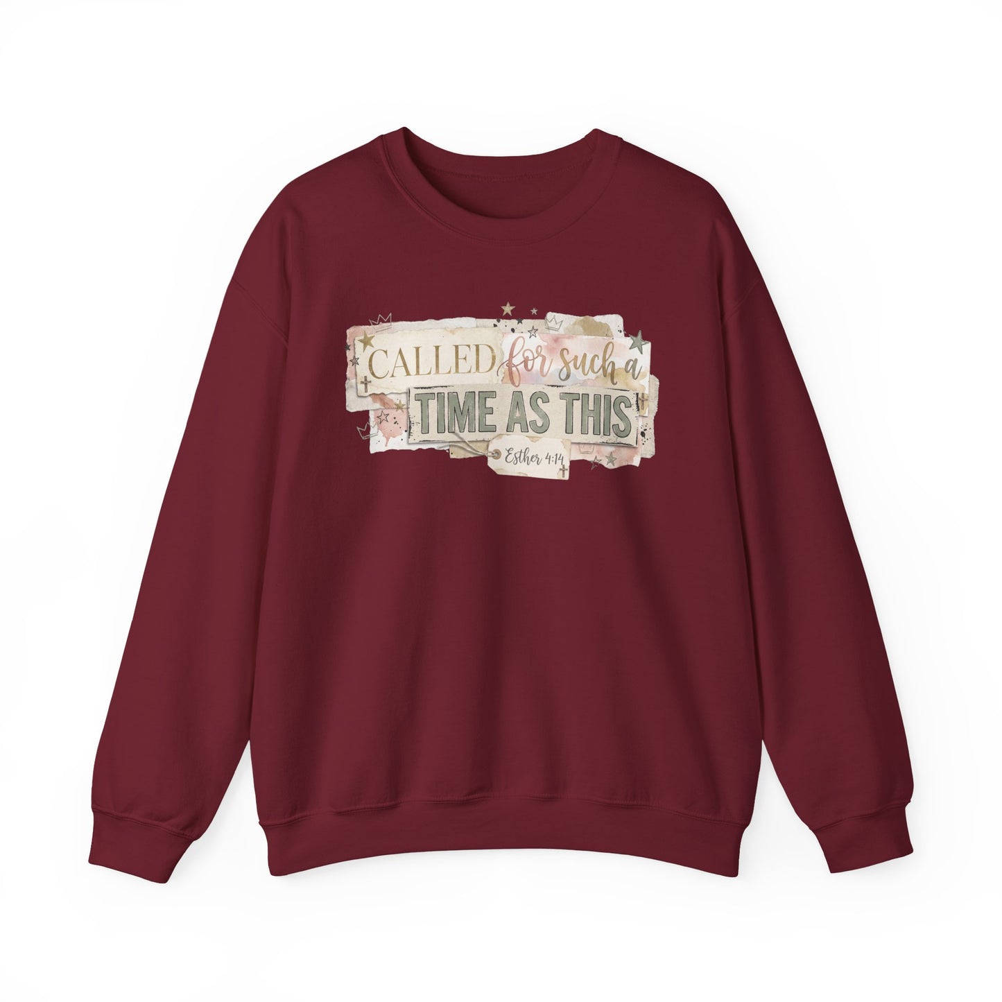 Called to Such a Time as This Crewneck Sweatshirt | Floral Scripture Design