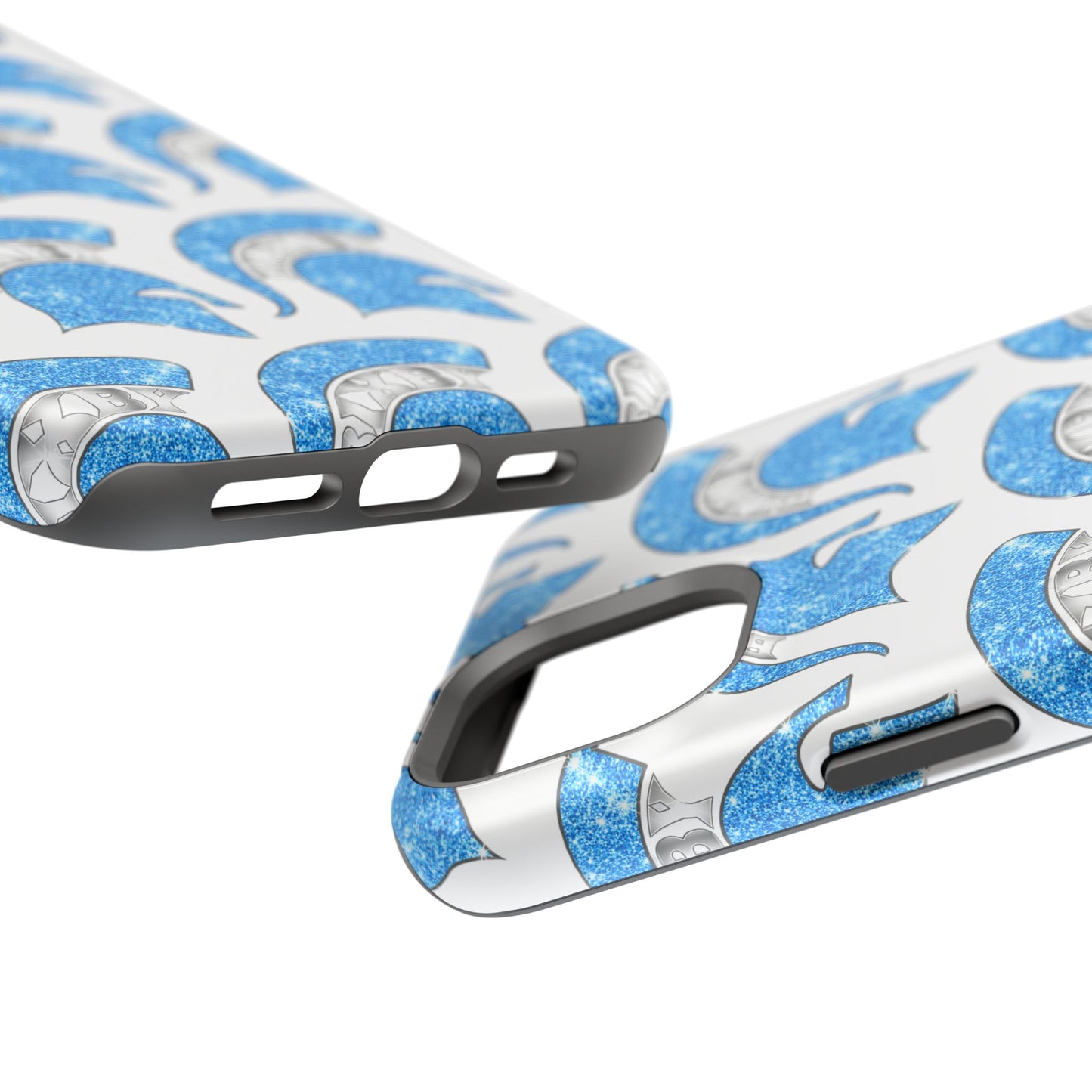 Bixby Spartan Blue Bling Logo Impact Resistant iPhone Case