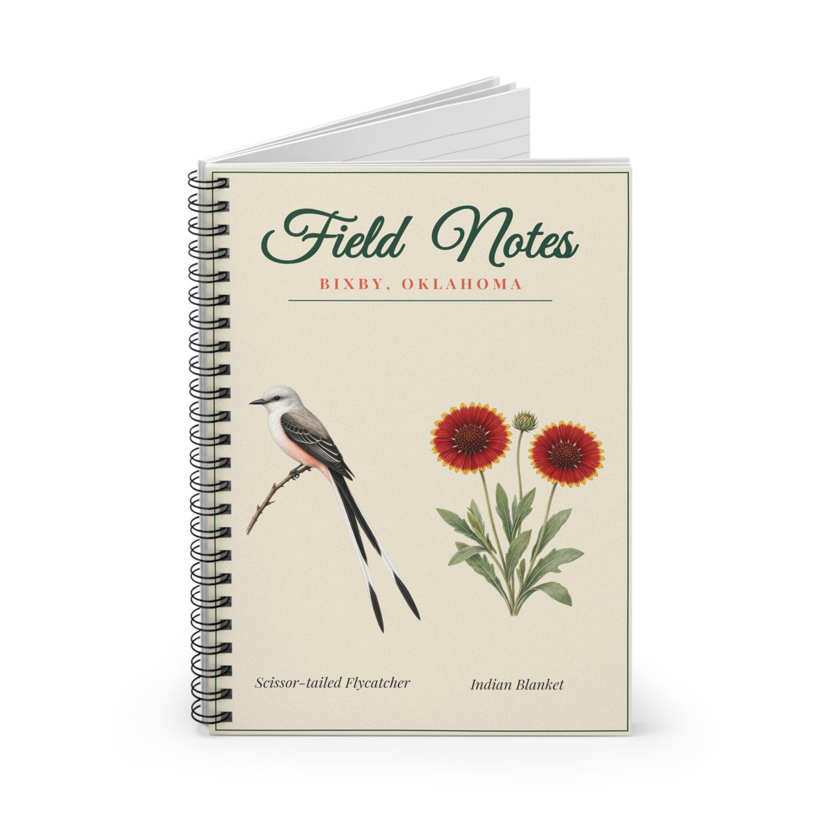 Bixby Oklahoma Notebook | Wildflower Field Notes Journal