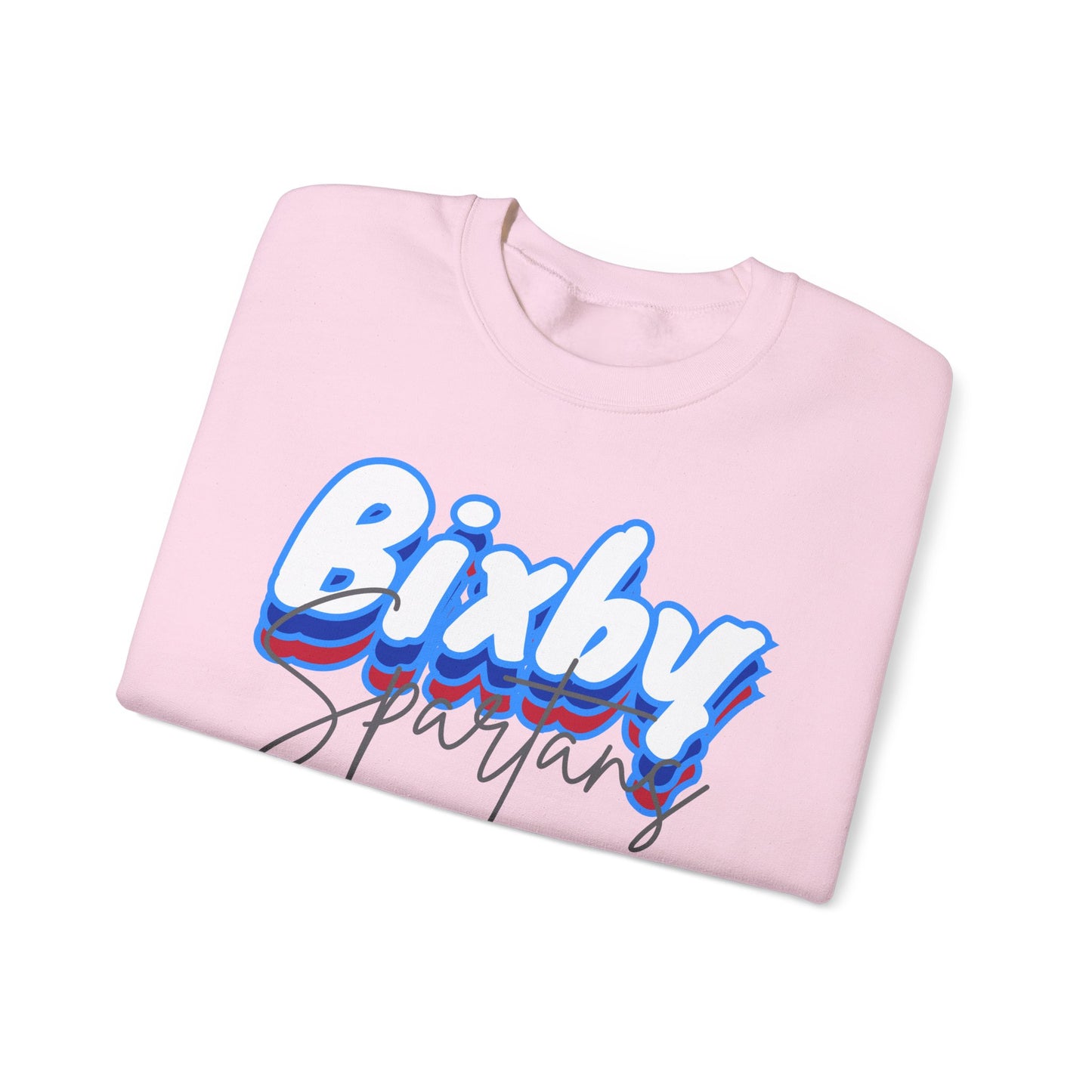 Bixby Spartan Script Logo Gildan Sweatshirt