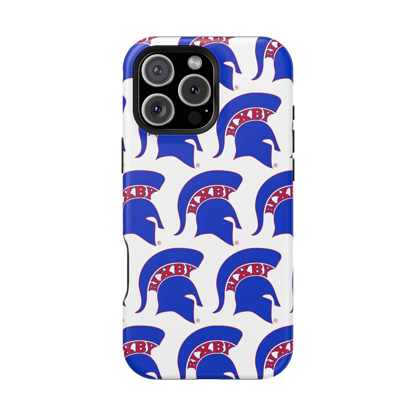 Bixby Spartan Blue Logo Impact Resistant iPhone Case