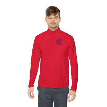 Spartan Red Logo Quarter-Zip Pullover