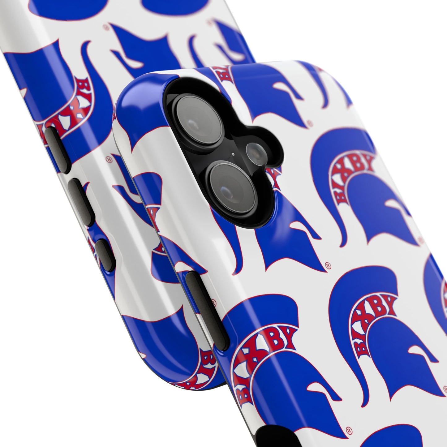 Bixby Spartan Blue Logo Impact Resistant iPhone Case