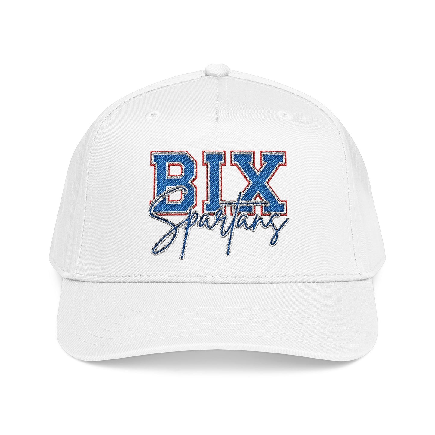 Embroidered BIX Script Baseball Cap — Retro Distressed Patch Hat