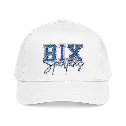 Embroidered BIX Script Baseball Cap — Retro Distressed Patch Hat