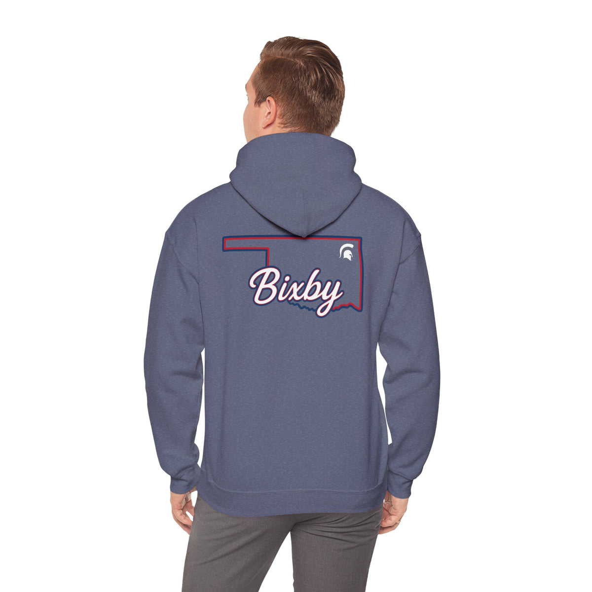 Bixby Spartans OK White Spartan Logo Hoodie