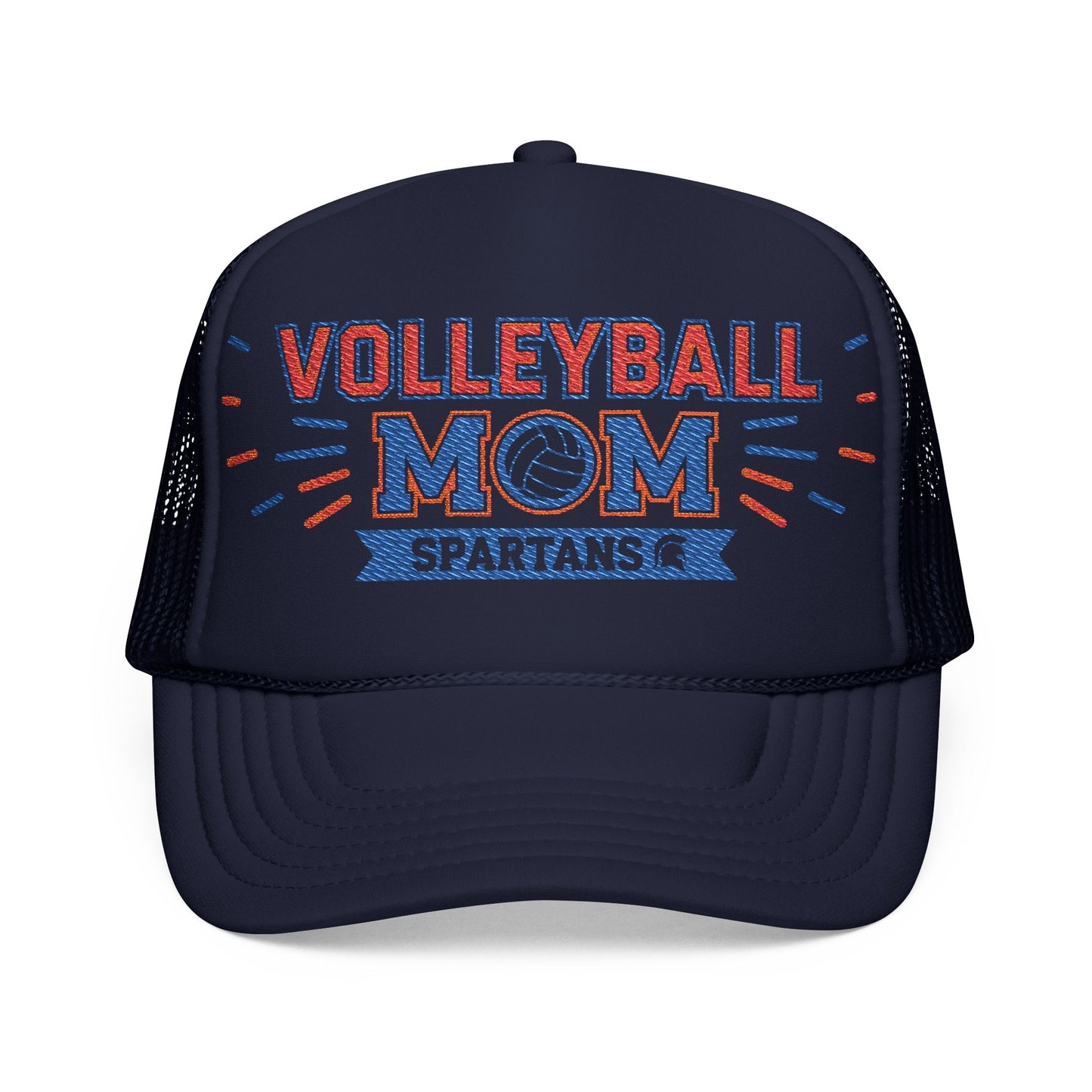 Spartan Volleyball Mom Embroidered Foam Trucker Hat