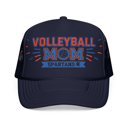 Spartan Volleyball Mom Embroidered Foam Trucker Hat