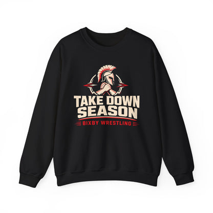 Bixby Spartans Take Down Season Wrestling - Bixby Wrestling Team Sweatshirt