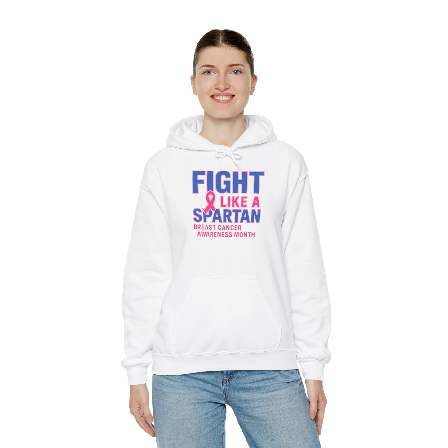 Fight Like A Spartan Breast Cancer Awareness Gildan Hoodie