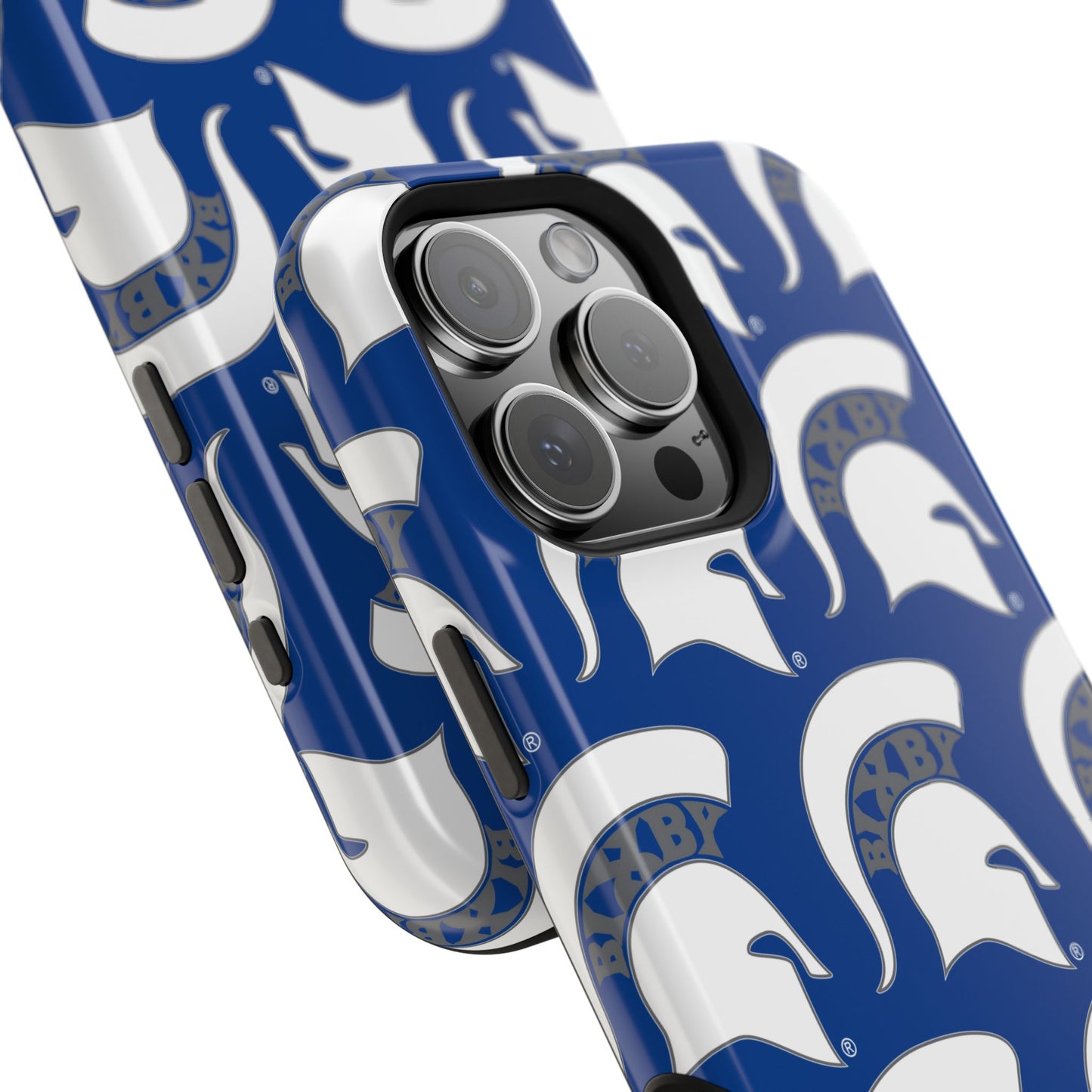 Bixby Spartan White Logo Impact Resistant iPhone Case