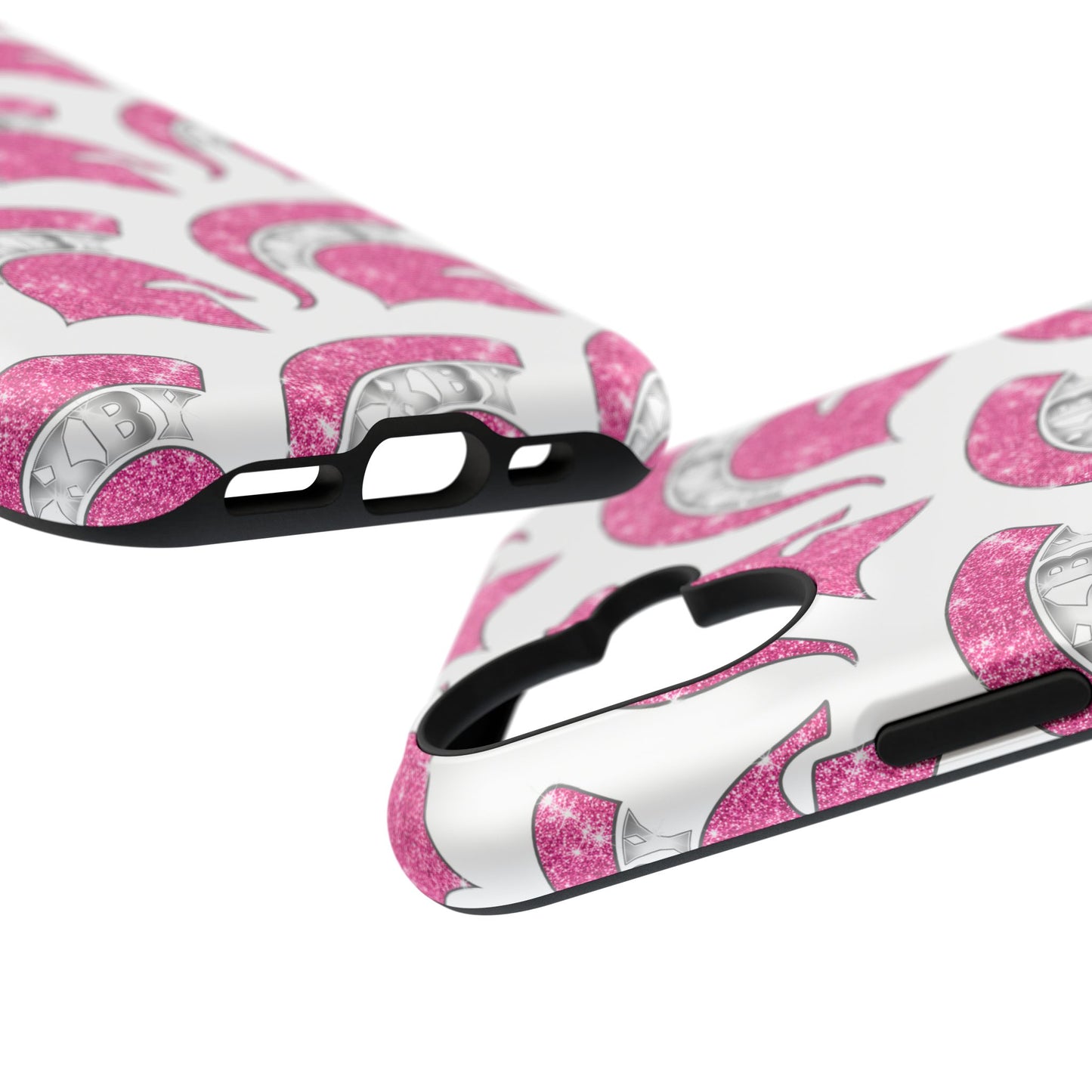 Bixby Spartan Pink Bling Logo Impact Resistant iPhone Case