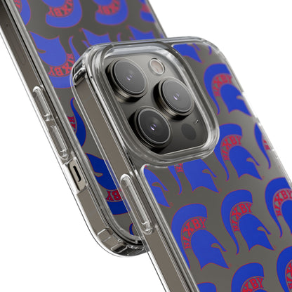 Spartan Blue Logo Clear Apple Phone Case