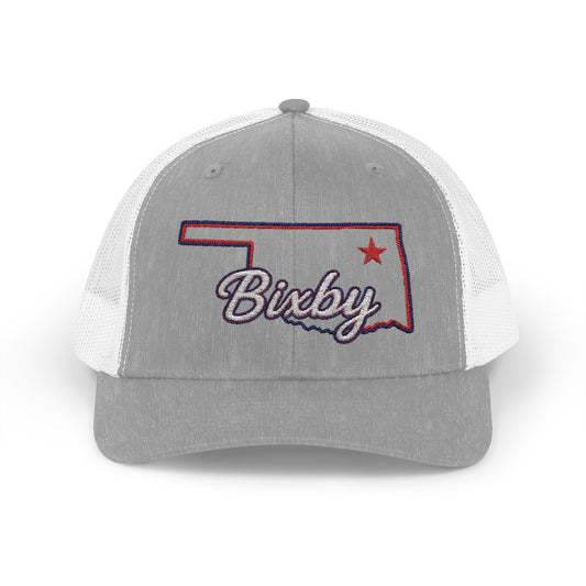 Bixby OK Embroidered Trucker Snapback Hat