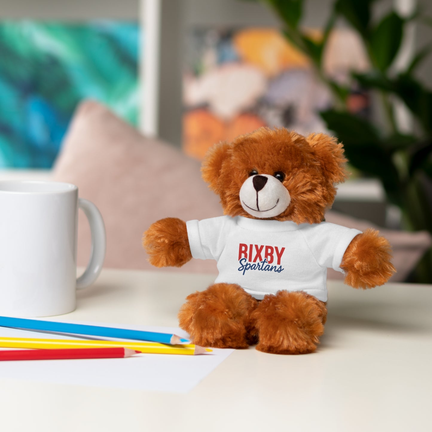 Bixby Spartans Stuffed Animal Logo
