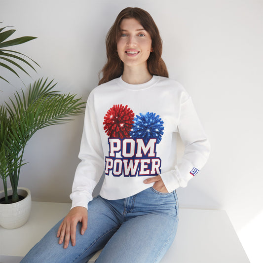 Pom Power With Sleeve Print Gildan Sweatshirt