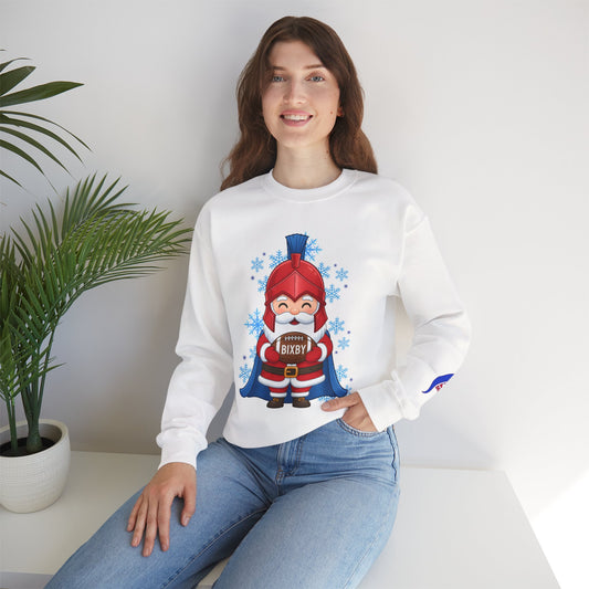 Spartan Football Santa Gildan Sweatshirt With Sleeve Print
