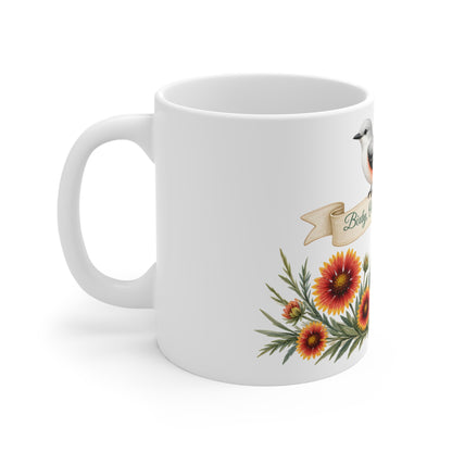 Bixby Oklahoma Coffee Mug | Scissortail Garden Script Diner Mug