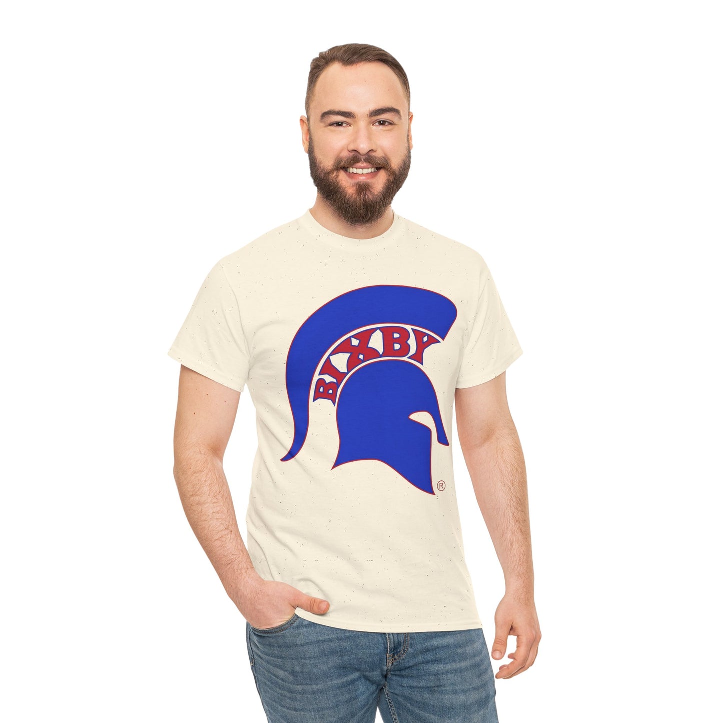 Spartan Blue Logo Gildan Tee